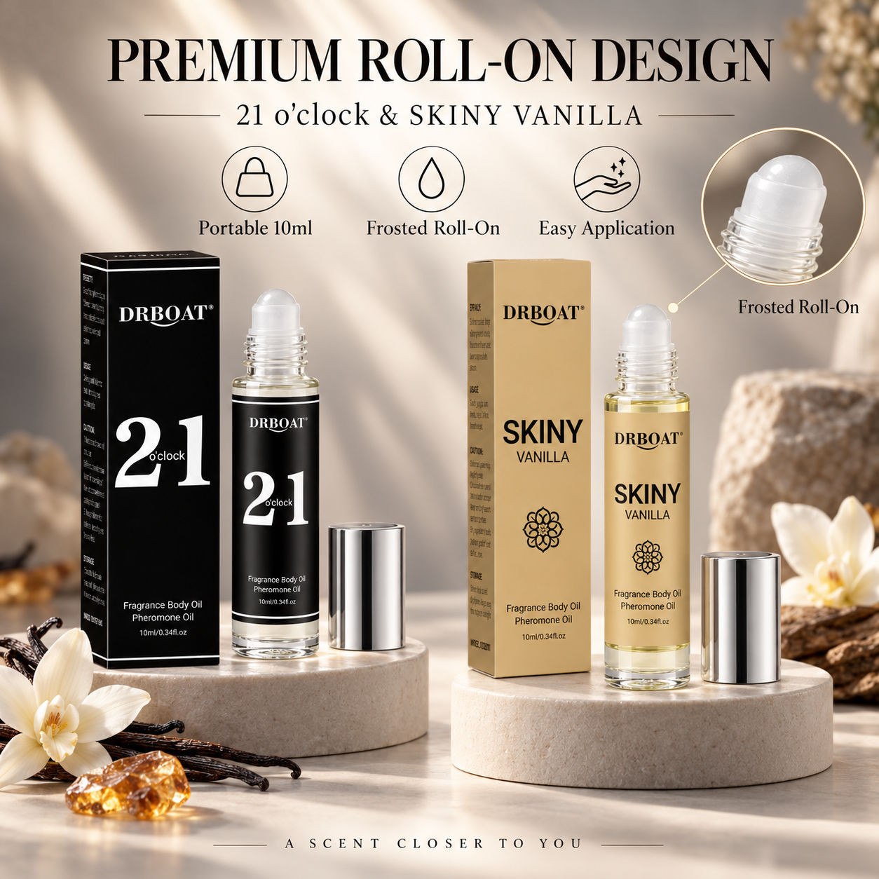 Perfume Fragrance Oil - Profumo roll-on da uomo, note di